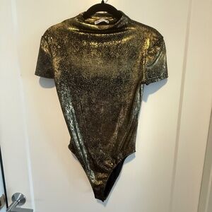 Zara Metallic Bodysuit (Size M)